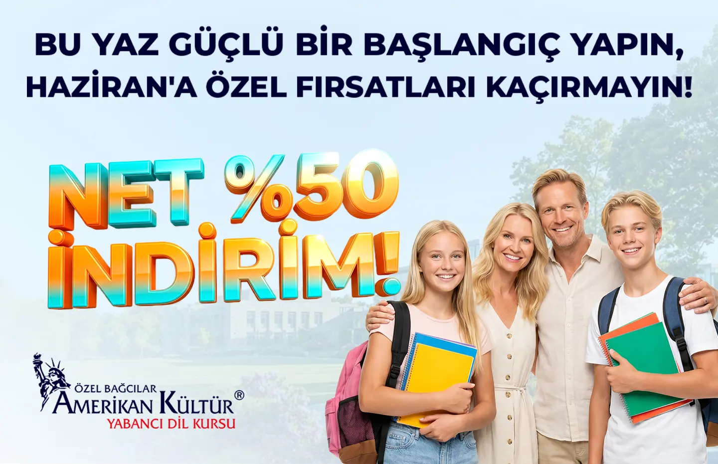 Haziran'a Özel Fırsatları Kaçırmayın! Net %50 İndirim!